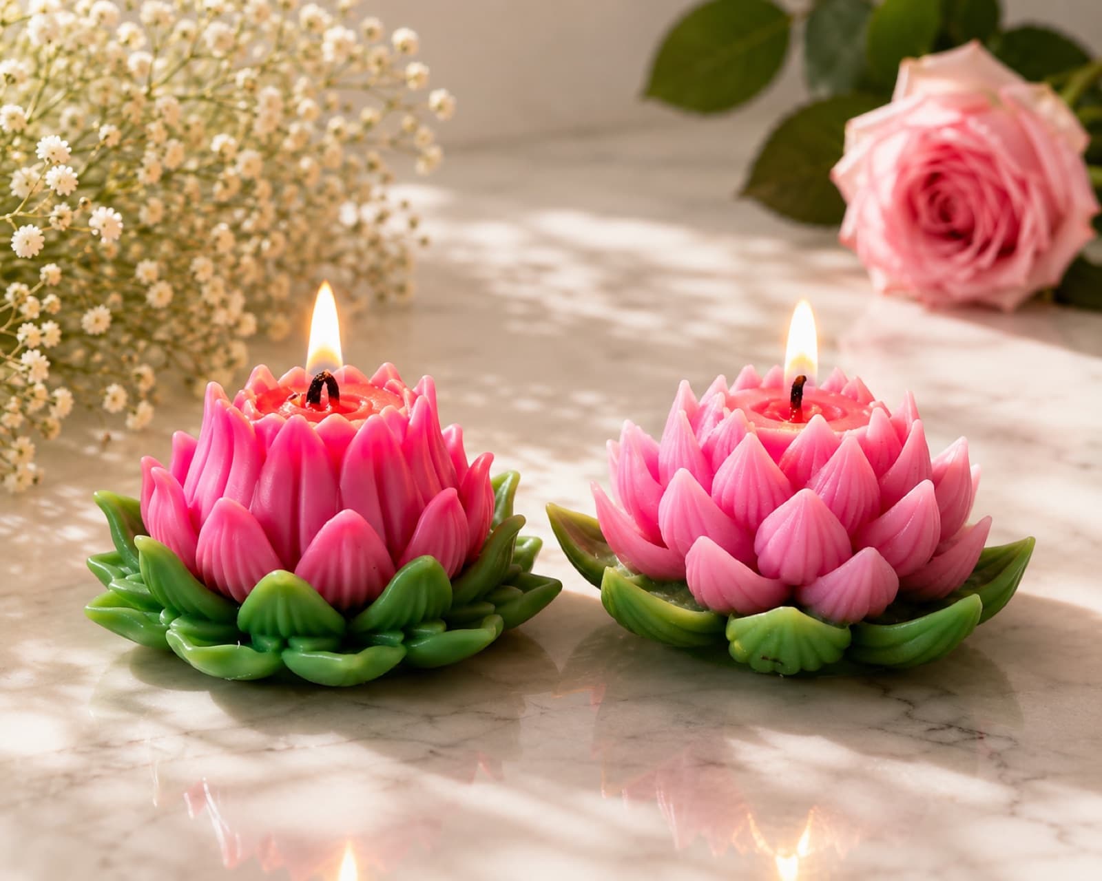 Designer Lotus Candle