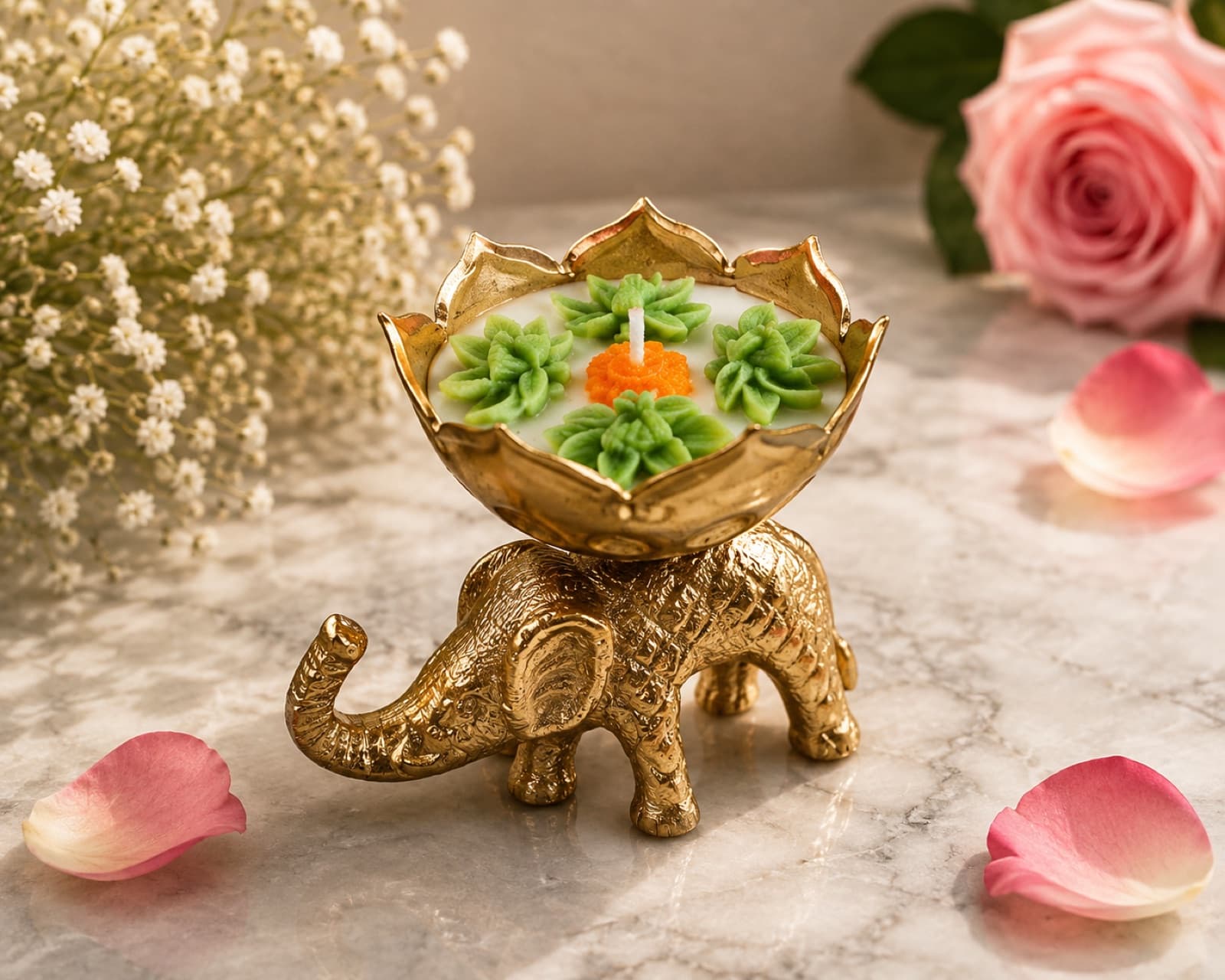 Elephant Urli Candle