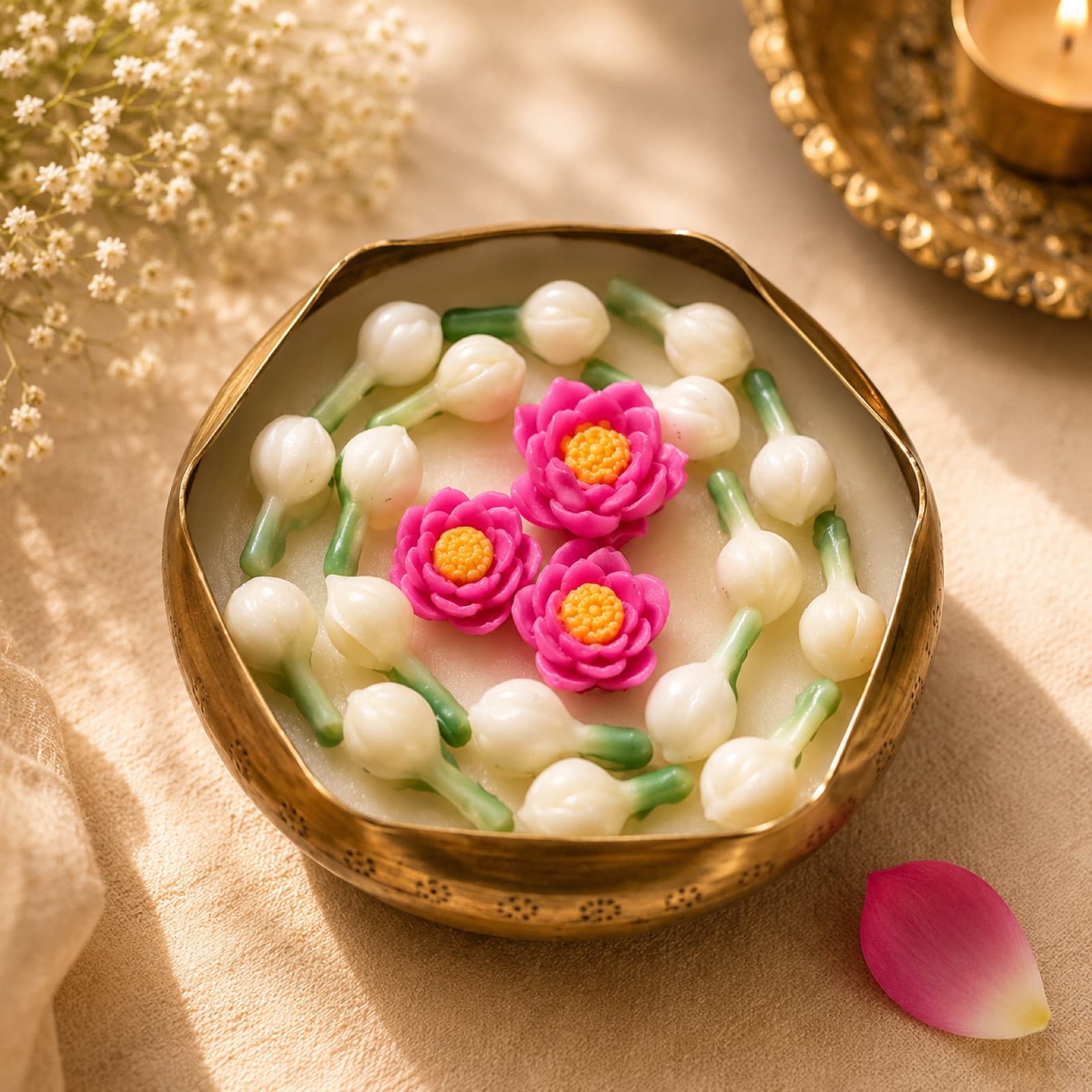 Mogra Urli Bowl Candle
