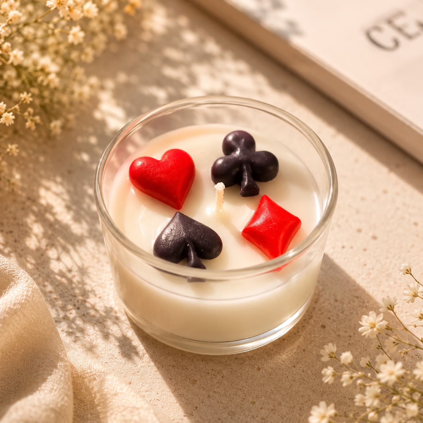 Poker Glass Jar Candle