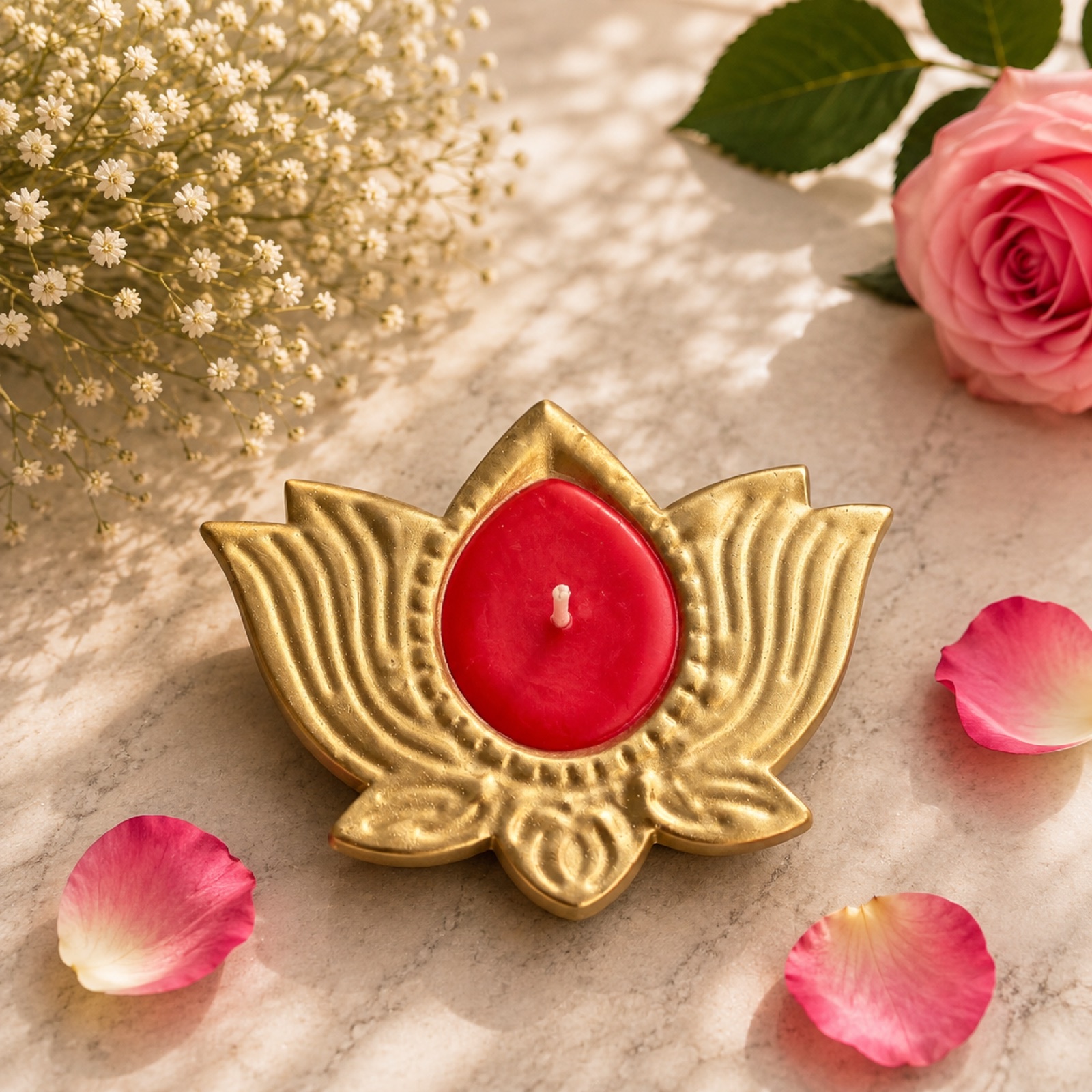 Lotus Diya Candle